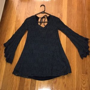 Flowy Dress with Detailed Sleeve